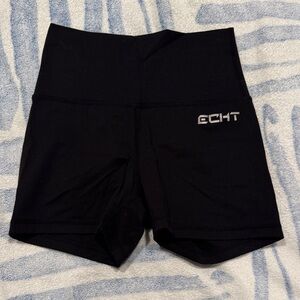 ECHT Black High-Rise Bike Shorts